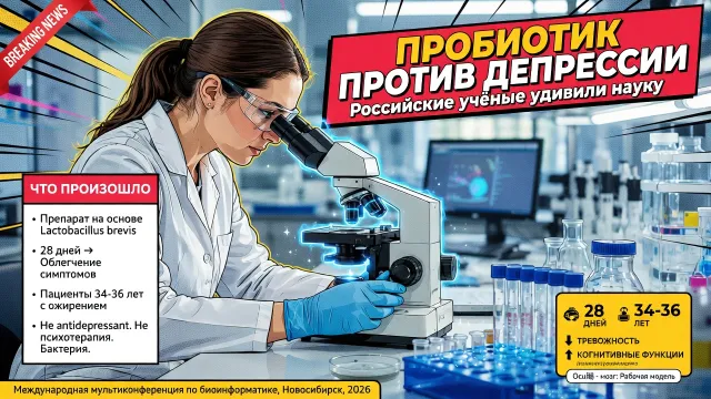 Пробиотик против депрессии. Российские учёные удивили науку